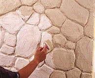 جدار من الحجر بدلا من ورق الجدران (الجدران ، بدلا من ذلك) جدار من الحجر بدلا من ورق الجدران