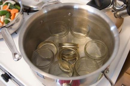 Sterylizacja słoików przed zaciśnięciem kawałkach (kęsów) Sterylizacja słoików przed zaciskania obrabianych