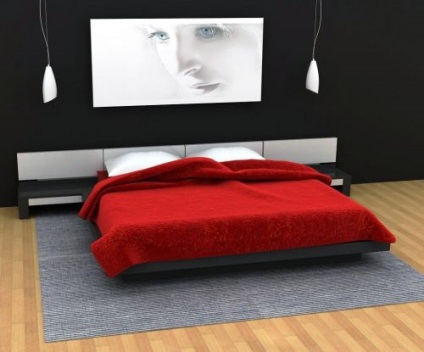 Чорно-червона спальня, фото добірка проектів дизайну - інтернет-журнал inhomes
