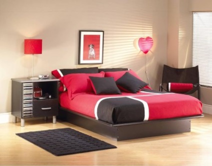 Чорно-червона спальня, фото добірка проектів дизайну - інтернет-журнал inhomes