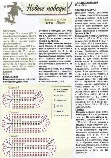 Схема в'язання спицями пінеток адідас - пінетки - кросівки адідас - гачком як в'язати схема або