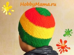 В'язана спицями ямайська шапка для хлопчика-підлітка