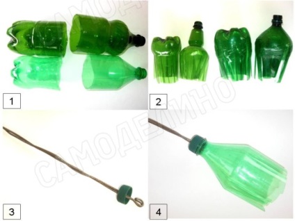 Пальма з пластикових пляшок своїми руками крок за кроком для початківців, фото