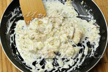 Паста - карбонара, рецепт з куркою і вершками