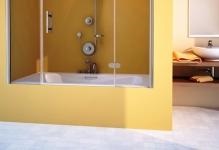 Розсувні шторки для ванної штори в кімнату, ванна складна, скляна і пластикова дверцята