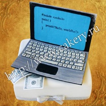 Торт комп'ютер на замовлення, торт ноутбук, ipad замовити в москві, купити комп'ютерний торт у формі