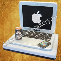 Торт комп'ютер на замовлення, торт ноутбук, ipad замовити в москві, купити комп'ютерний торт у формі