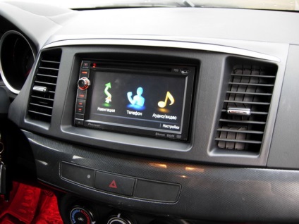 Установка 2din мультимедійної системи pioneer avic-f930bt в lancer x