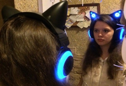 Котячі навушники cat ear headphones