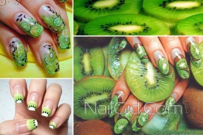 Фруктовий манікюр - дизайн з малюнками фруктів на нігтях (фото і відео урок)