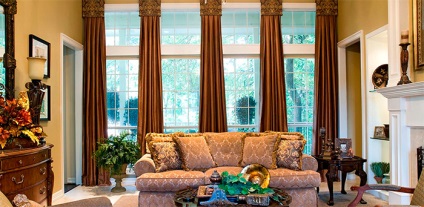 Оформлення вікна у вітальні (25 фото) варіанти декору вікон різних розмірів