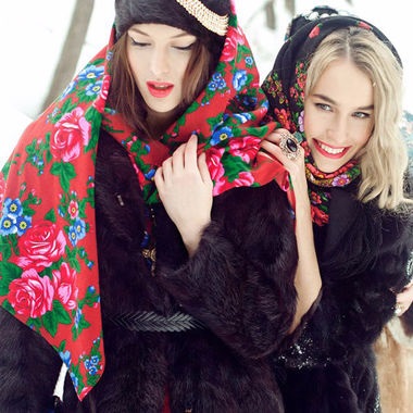 Російська класика як носити народний хустку взимку - я купую