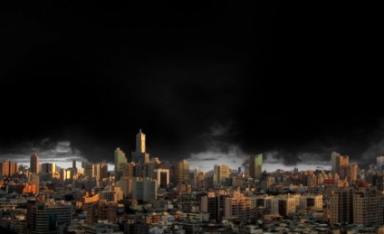 Урок photoshop вогненний метеор і палаючий місто, dramatic meteor and burning city effect - трохи