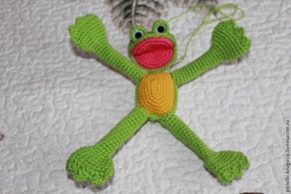Як зв'язати іграшку жабу-Веселушки - ярмарок майстрів - ручна робота, handmade