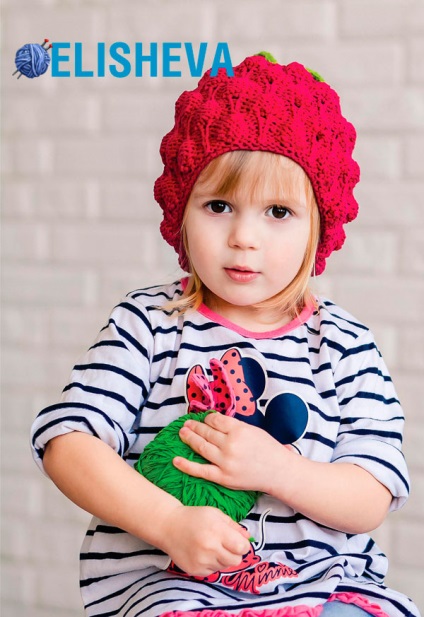 Шапочка для дівчинки - ягода-малинка - в'язана спицями, блог