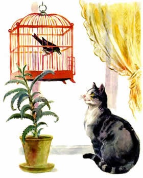 Притча про молочку, вівсяної кашки і сірому котішке Мурку - читати казку онлайн