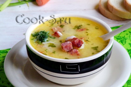 Сирний суп з ковбасою (рецепт з плавленим сиром) - покроковий рецепт з фото, перші страви
