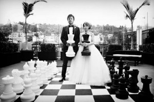 Весілля в шаховому стилі