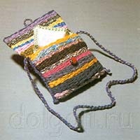 Дамська сумка з тканини твід з викрійкою і фото схеми шиття