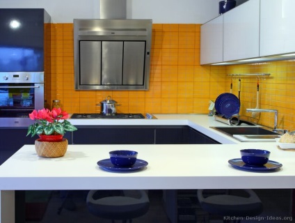 Жовта і синя кухня, фото, синьо жовта, дизайн інтер'єру, приклади з фото, колірні поєднання, все