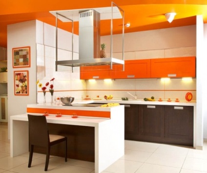 Кухня в помаранчевих кольорах