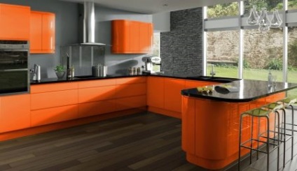 Шпалери для помаранчевої кухні (50 фото) які кольори підійдуть до кухонного гарнітуру
