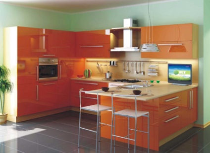 Оранжево-зелена кухня (35 фото) як зробити кухонну кімнату в салатових тонах своїми руками,