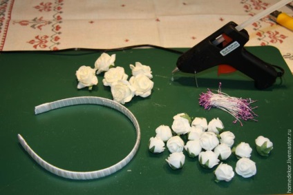 Декоруємо ободок для волосся «ніжна троянда» - ярмарок майстрів - ручна робота, handmade