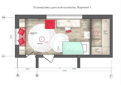 Дизайн інтер'єру дитячої кімната для вероніки, михайлова євгенія - ландшафтний дизайнер