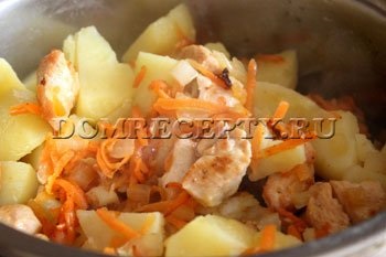 Печеня з курки з картоплею покроковий рецепт з фото