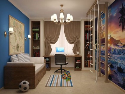 Сучасна кімната для підлітка хлопчика фото, стиль, дизайн