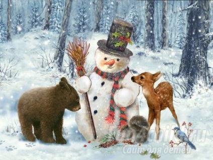 Як звірі відзначали новий рік в лісі - новорічна казка для дітей, які вивчають англійську мову