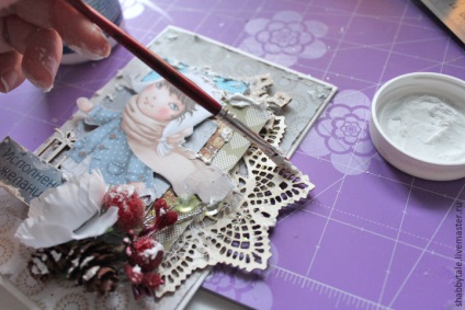 Майстер-клас створюємо ніжну листівку до нового року - ярмарок майстрів - ручна робота, handmade