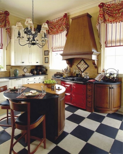 Штори для кухні в стилі кантрі характерні риси та особливості