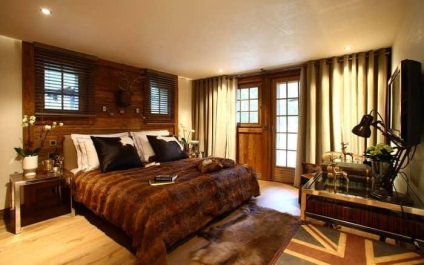 Спальні в стилі шале дизайн і фото, інтер'єр в квартирі, своїми руками на мансарді