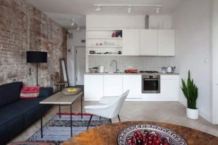 Вітальня поєднана з кухнею в приватному будинку (77 фото) дизайн і інтер'єр приміщень