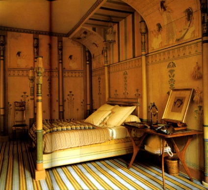 Інтер'єр спальні в єгипетському стилі