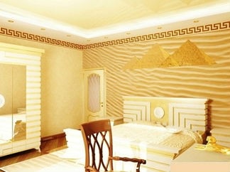 Інтер'єр спальні в єгипетському стилі