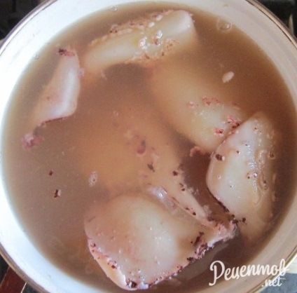 Як приготувати суп з кальмарами - рецепт з фото