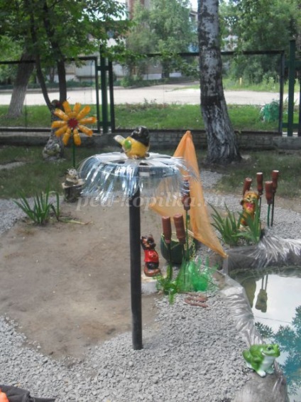 Оформлення ділянки дитячого саду влітку