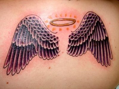 Татуювання з крилами на спині, 15 значень тату, 43 ескізу і фото