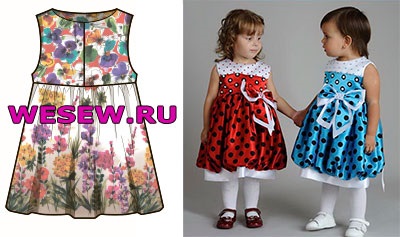 Форма сукні для самих маленьких модниць pattern dresses for little fashionistas