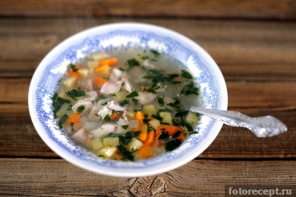 Простий суп з рисом, куркою і грибами, прості рецепти