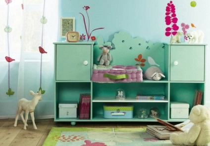 Зелена дитяча кімната - універсальний варіант для будь-якої дитини