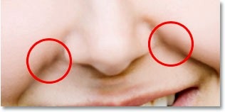 Корекція носа в фотошоп