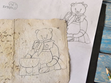 Розписуємо аквареллю авторський паспорт для ведмедика - ярмарок майстрів - ручна робота, handmade