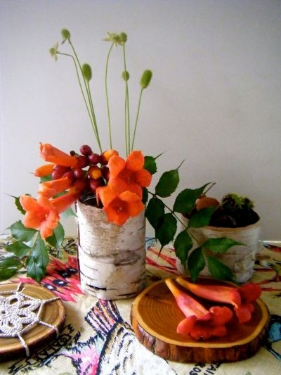 Як зробити вазу для квітів з берести