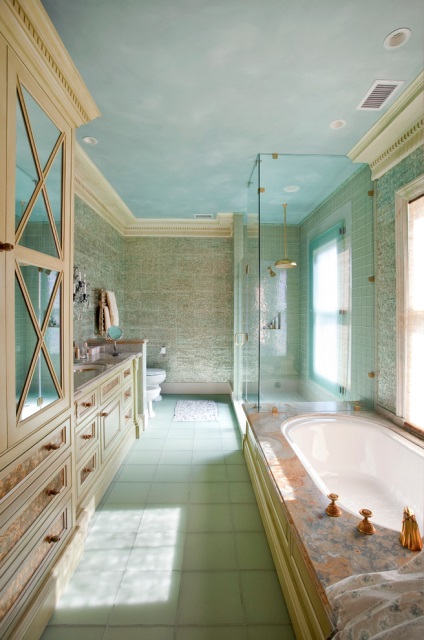 Дизайн стелі в ванній оформлення та декорування