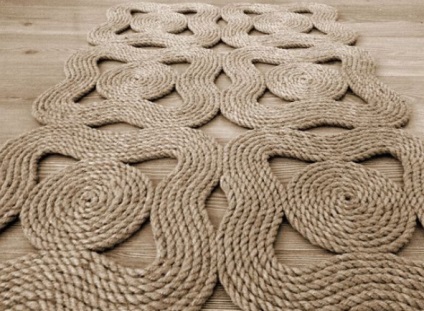 Робимо стильний килимок за 30 хвилин! Майстер-клас та ідеї килимів з мотузки ...