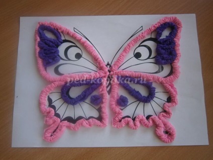 Метелик з гофротрубочек своїми руками